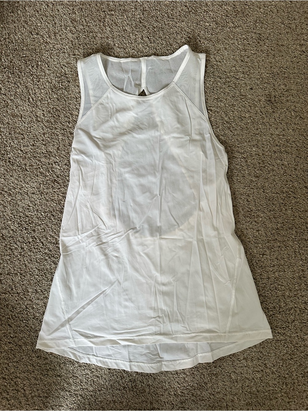 lululemon athletica White Mesh-Back Active Tank